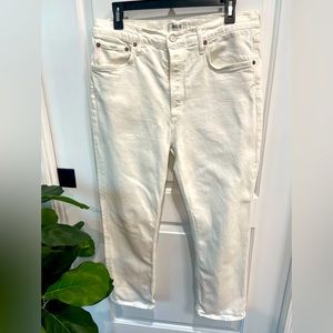 Agolde
Riley High-Rise Stretch Straight-Leg Jeans